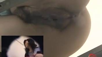 Secretly recorded footage of a Japanese girl defecating in the ladies' bathroom